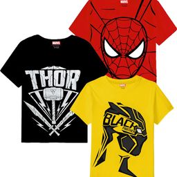 YK Marvel Boys Pack Of 3 Avengers Printed T-shirt-picture-49