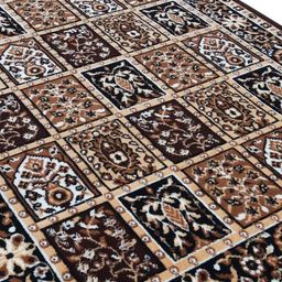 R CARPETS Black Floral Anti-Skid Woollen Carpet-image-100