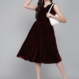 QENY Fit and Flare Midi Dress-image-57
