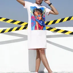 Athena Unapologetic Print T-shirt Dress-image-53