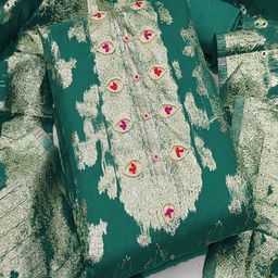 ASISA Embroidered Organza Unstitched Dress Material-image-88