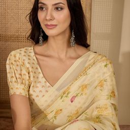 Sangria Floral Brasso Saree-picture-32