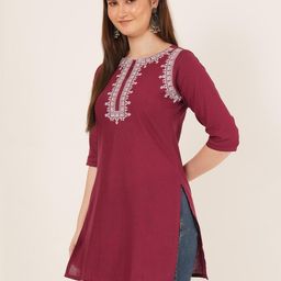 Embroidered Pure Cotton Womens's Tops-image-78
