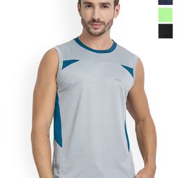 FTX Pack Of 4 Color Blocked Round Neck Gym Vests 709-2_709-6_709-10_709-16-S-picture-13