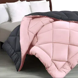 BED-SHEET.COM Pink Microfiber Mild Winter 300 GSM Double Bed Comforter-picture-58
