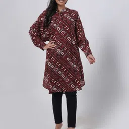 RANGRIWAZ Women Ethnic Motifs Printed Cotton Kurta-picture-3