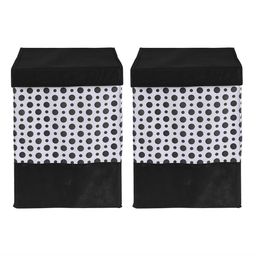 Kuber Industries Black & White 2 Pieces Printed Reusable Multi-Utility Organisers image 2