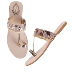 Stylestry Girls Embellished Party One Toe Flats-image-84