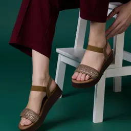 Inc 5 Women Open Toe Embellished Flats-image-20