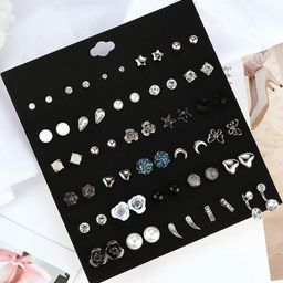 DressBerry Set Of 30 Silver-Plated Alloy Studs-picture-3