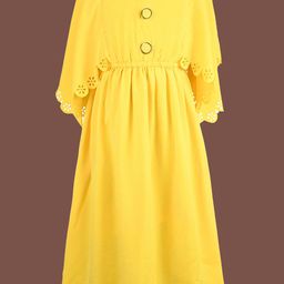Wish Karo Girls Kimono Sleeve Crepe Fit & Flare Dress-image-15