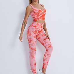 LULU & SKY Women Tie & Dye Printed Seamless  Tracksuit-image-59