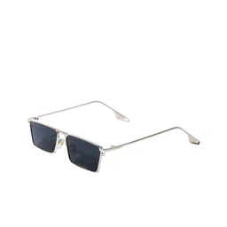 MARLIT Men Rectangle Sunglasses with UV Protected Lens ALBERT-BLACK SILVER-picture-1