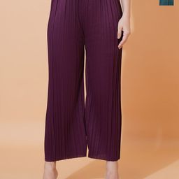 Parona Women Pack Of 2 Comfort Wide Leg Cropped Trousers-image-48