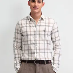 U.S. Polo Assn. Denim Co. Men Manhattan Checks Printed Cotton Slim Fit Casual Shirt-image-16