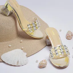 AIWIE Women Transparent Block Heel Party Sandals-picture-9