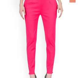 SRISARAS Women Pack Of 2 Slim Fit Mid-Rise Peg Trousers-image-97