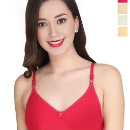 Liigne Women Pack Of 4 Full Coverage Non Padded T-shirt Bra-picture-15