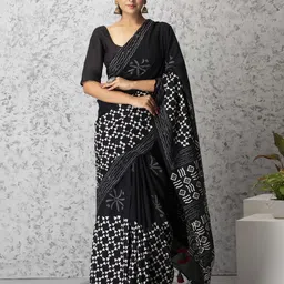 Pinkcity Trade World Pure Cotton Block Print Saree-picture-31