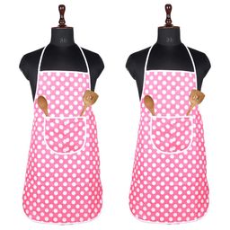 Aura 2-Pcs Pink & White Printed Water-ProofAprons-30