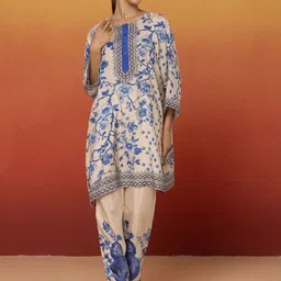 Bannos Swagger Floral Printed Round Neck Bamboo Tunic With Trouser-picture-38