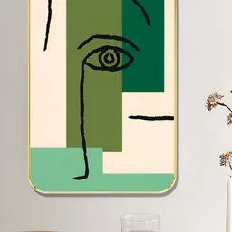 Myntra Elegant Homes Green & Black Wood Minimalist Line Wall Art-image-64