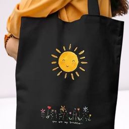 the sack co Black Canvas Tote Bag-image-97