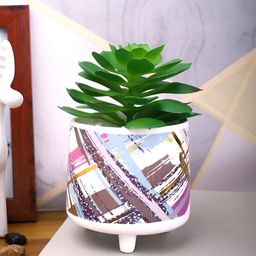TAYHAA White 1 Pieces Succulent Artificial Plant With Pot-18