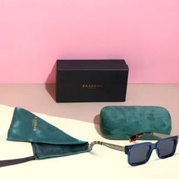 ZAADRAN Unisex Wayfarer Sunglasses with Polarised and UV Protected Lens BAGAN-BLUE-32