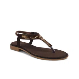 Padchin Women Embellished Embroidered Ethnic One Toe Flats-10
