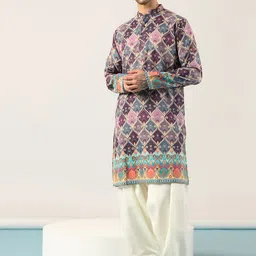 Prakatha Men Floral Printed Kurta with Patiala-33
