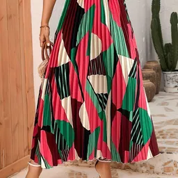 LookShine Printed A-Line Maxi Skirt-picture-13