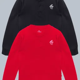 KiddoPanti Kids 2 Henley Neck Applique T-shirt-image-83