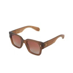 BAYBERRY Unisex Brown Lens & Brown Square Sunglasses with-4