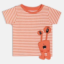 MINI KLUB Boys Striped Round Neck Cotton T-shirt-image-12