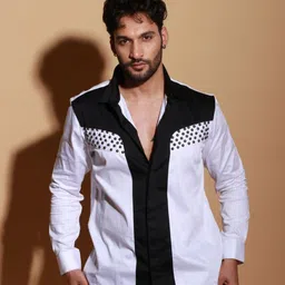 ECHKE Men Custom Opaque Printed Casual Shirt-image-43