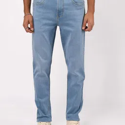 Tailoraedge Men Classic Tapered Fit Mid-Rise Light Fade Stretchable Jeans-picture-18