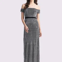 lola  dola Lola Dola Women Embellished Off-Shoulder Gown Maxi Dress-picture-31