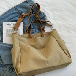 StyleCast Canvas Structured Shoulder Bag-image-77