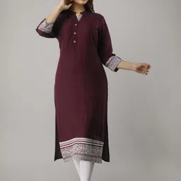 FrionKandy Women Floral Printed Daily Straight Kurta-25