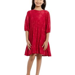 UNDER FOURTEEN ONLY Girls Printed Flared A-Line Dress-image-14