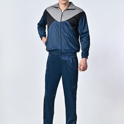 BAESD Men Colourblocked Mock Collar Tracksuits-picture-10