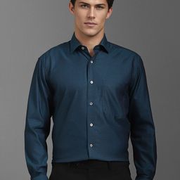 Luxure by Louis Philippe Men Classic Textured Formal Shirt-image-47
