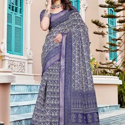 Moda Rapido Floral Zari Saree-image-49