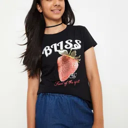max Girls Printed Extended Sleeves T-shirt-image-55
