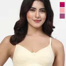 LILY Enimsaj Pack Of 4 Full Coverage Non Padded Bra-picture-31