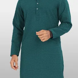 VeBNoR Men Thread Work Dobby Kurta-picture-34