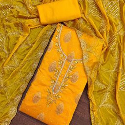 SAINOOR Printed Semi-Stitched Dress Material-image-18