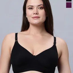 In Care Pack Of 2 Full Coverage Non Padded Cotton T-Shirt Bra-48