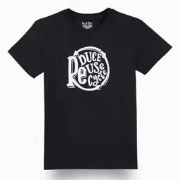 Palm Tree Boys Typography Printed Raw Edge T-shirt-21